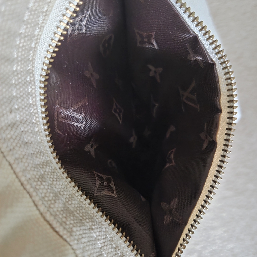 SOLD LOUIS VUITTON Beige Brown Canvas Cruise Line Globe MM Shopper Tote Bag - Picture 15 of 16